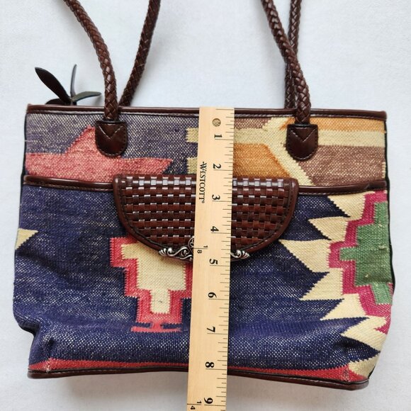 Legacy Chicago Aztec Southwestern Woven Tapestry Shoulder Bag Boho Cowgirl - Picture 10 of 12